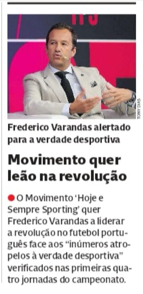 Movimento Hoje e Sempre Sporting e a mudança do futebol portugues